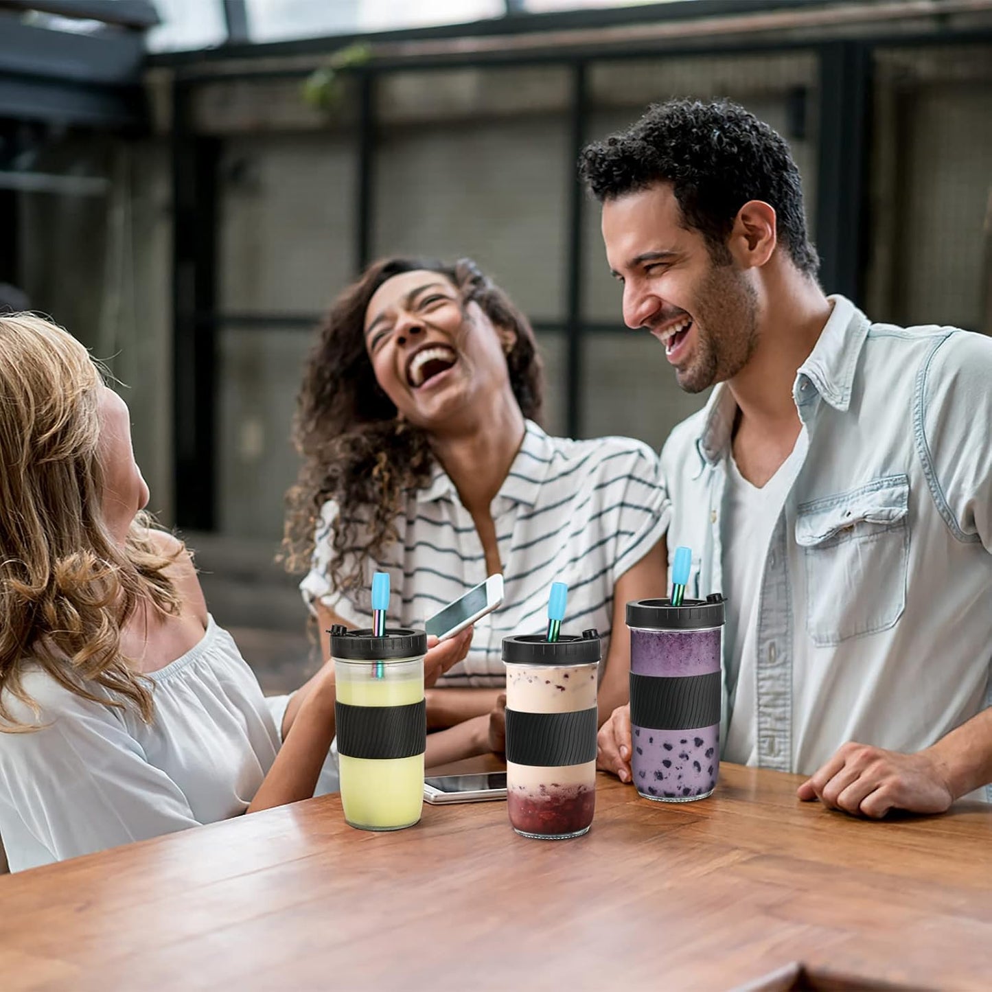 Sweetup Bubble Tea Beaker Transparent Mixing Cup for Homemade Boba and Drinks