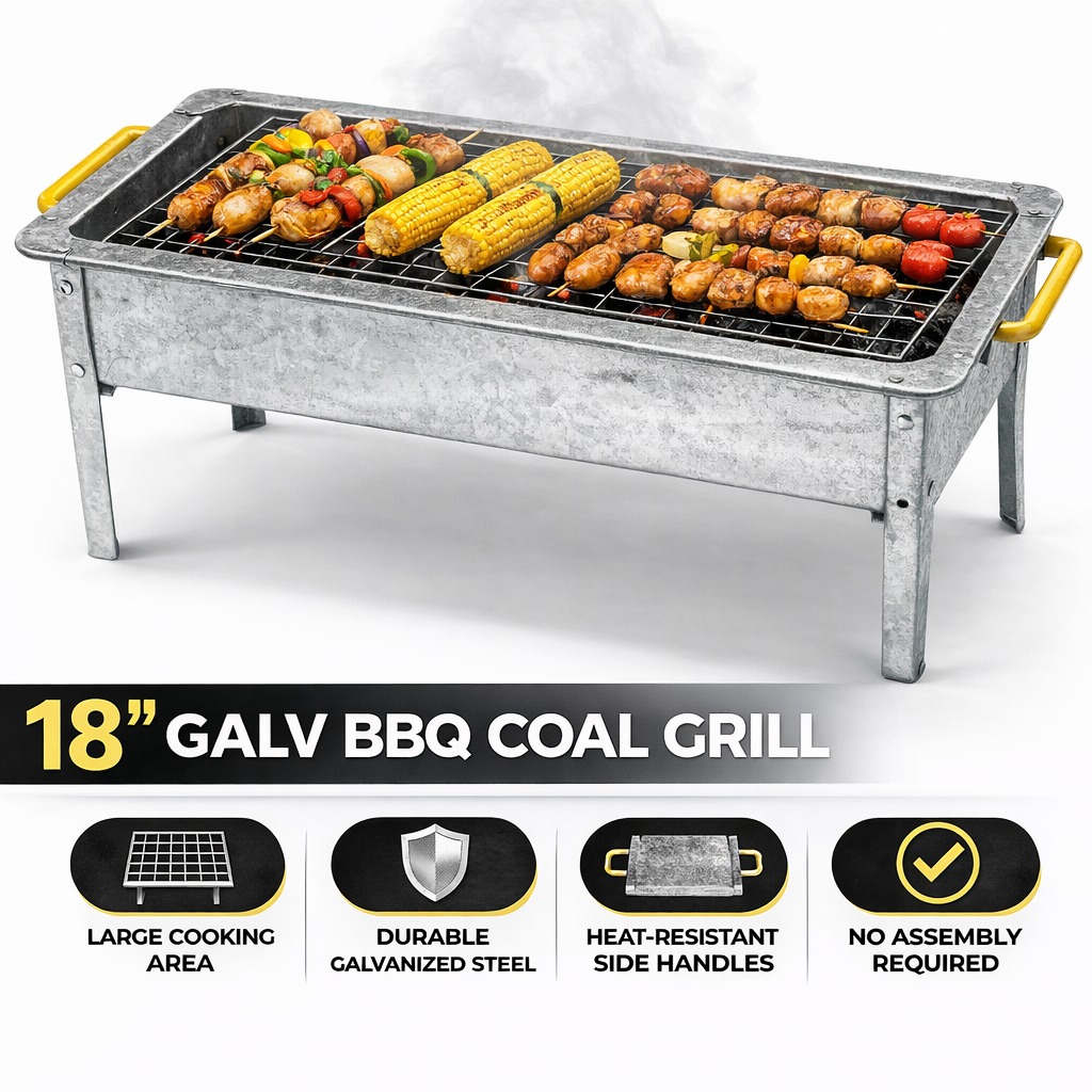 18 Inch Galv BBQ Coal Grill
