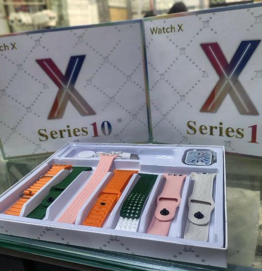 Smartwatch X Series 10 with Wireless Charging and 7 Belts