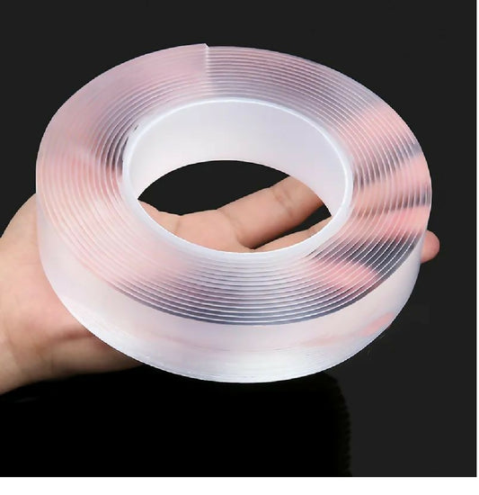 Pack Of 2 Double Sided Tape for Walls Heavy Duty Removable Mounting Tape Strong Adhesive Washable and Reusable Tape Wall Tape for Picture Photo Carpet Decoration Poster Tape Roll