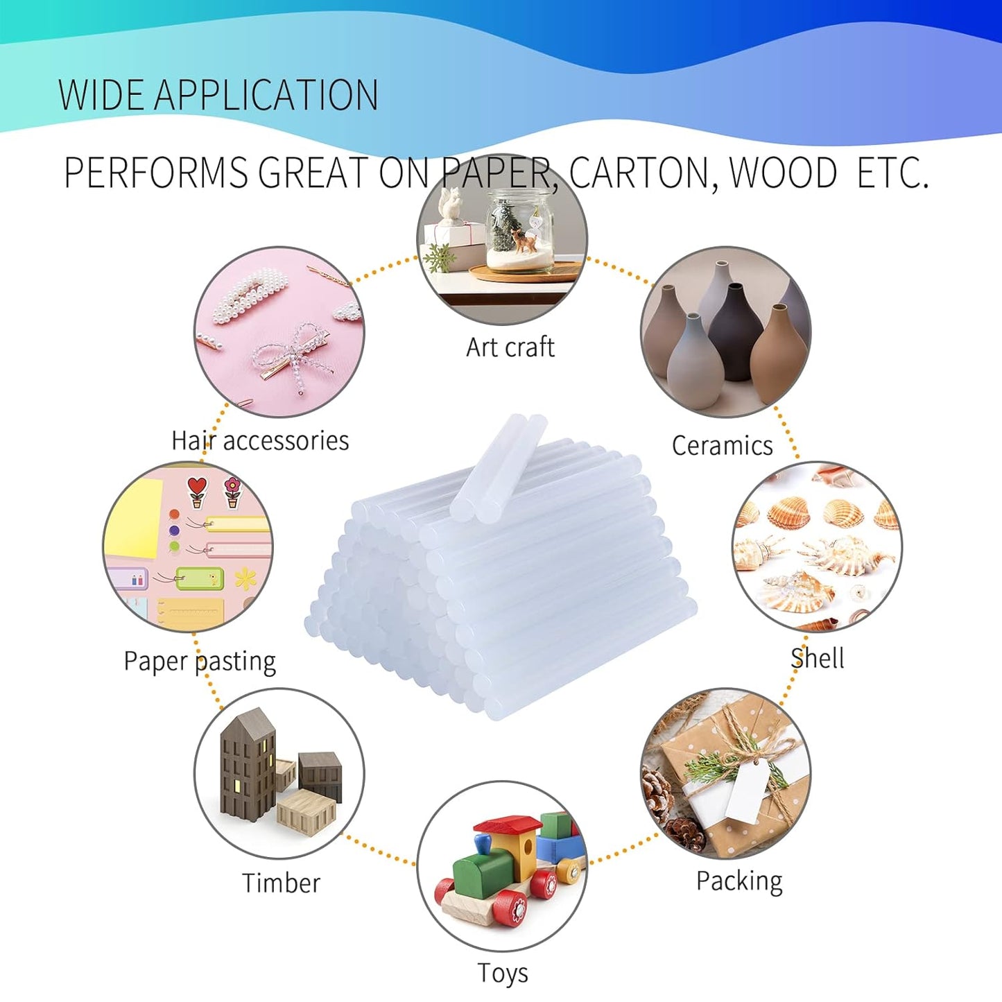 Glue Sticks Strong Adhesive for Crafts and Repairs