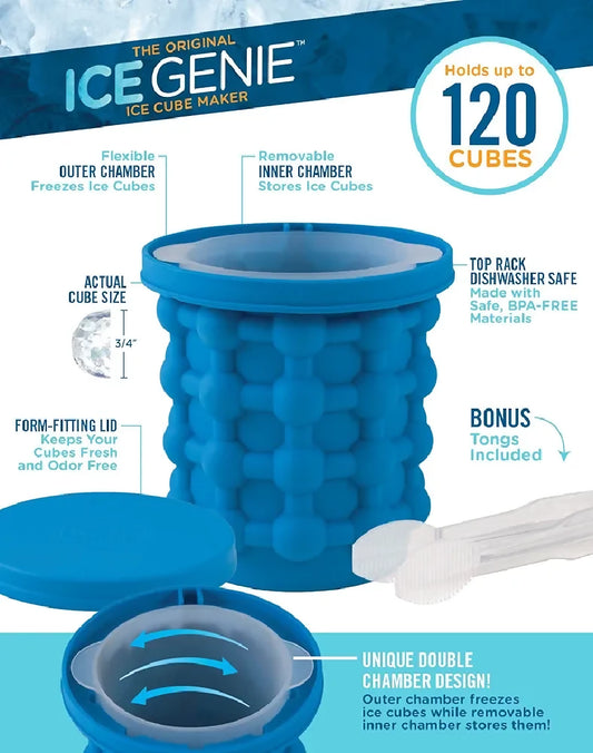 Ice Cube Maker Genie The Revolutionary Space Saving Ice Cube Maker Ice Genie