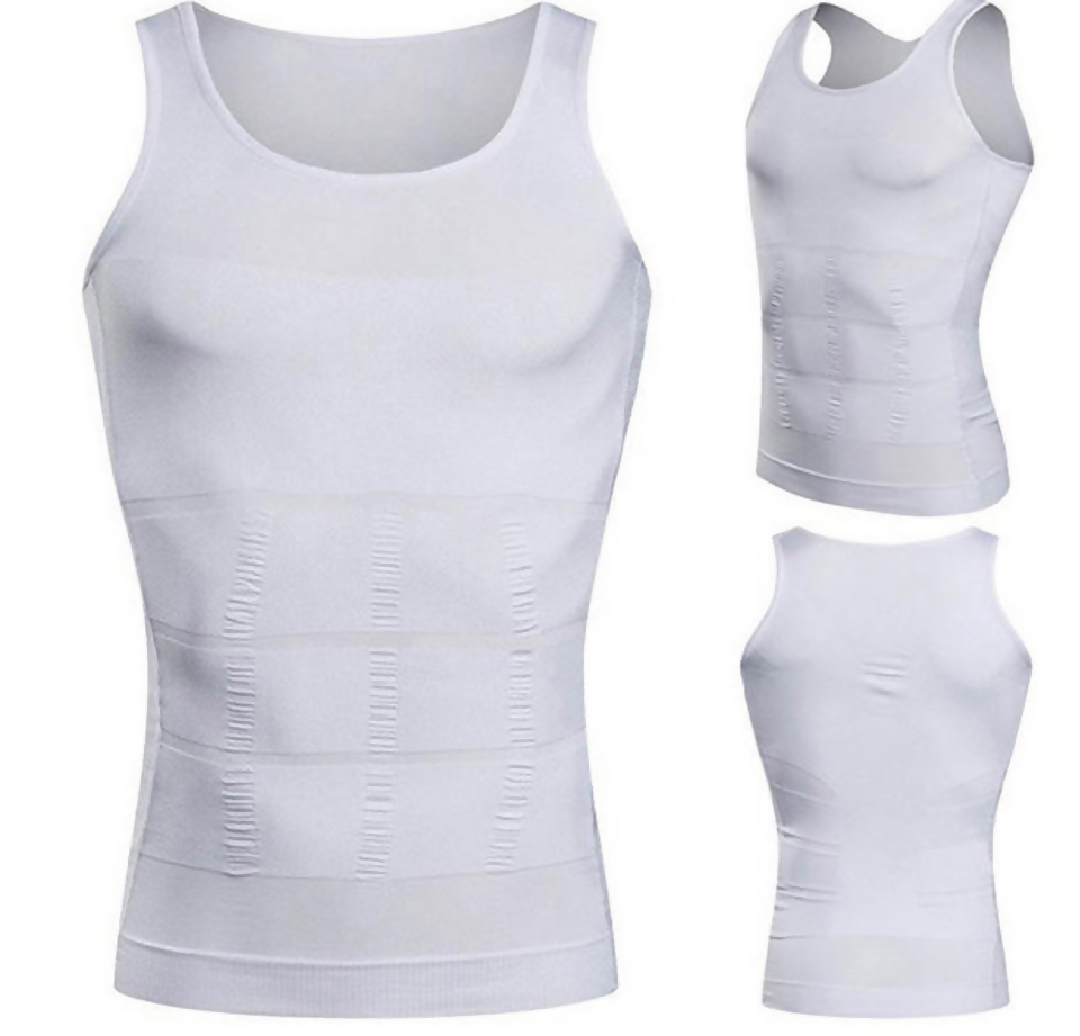 Slim n Fit Body Shaper Vest Shirt Tank Top Sleeveless Shapewear For Men Black
