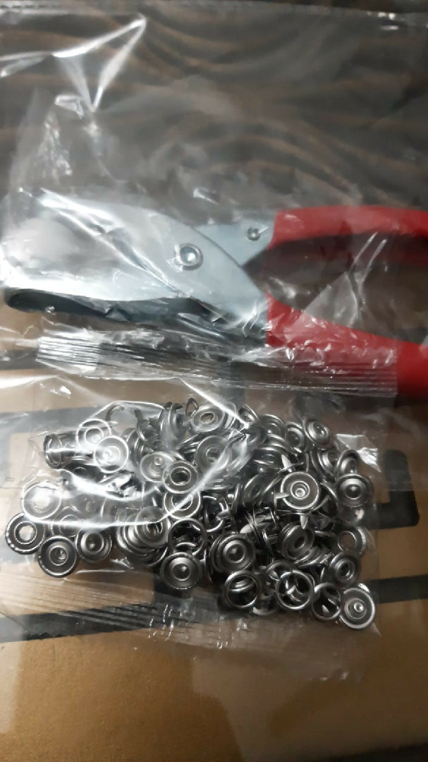 Tich Button Machine Plier Metal Mody With 50 Button - Button Size 16