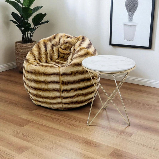 Relaxsit Double Shade Faux Fur Bean Bag Chair – Ultra Soft & Stylish Seating