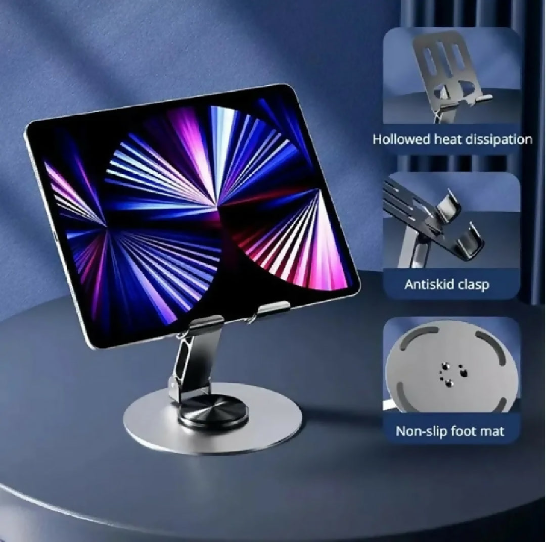 Premium Adjustable Metal Mobile Tablet Stand Foldable Aluminum Desk Holder