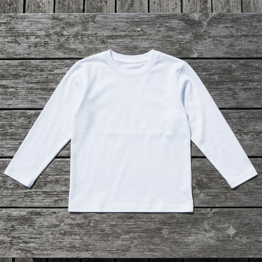 Kids Round Neck White
