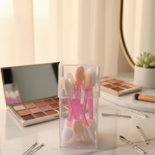 10 Pcs Eyeshadow Blending Brushes Set Abs Plastic Makeup Brushes (Random Color)