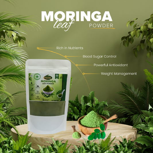 GreenSufi Premium Moringa Powder 100g High Protein Superfood for Weight Loss and Metabolism Raw Sohanjna Herbal Supplement
