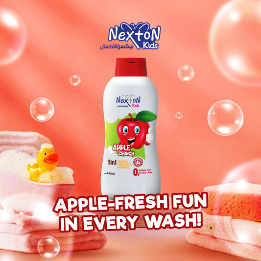 Nexton kids shampoo 3 in 1 250ml (Apple Crunch)