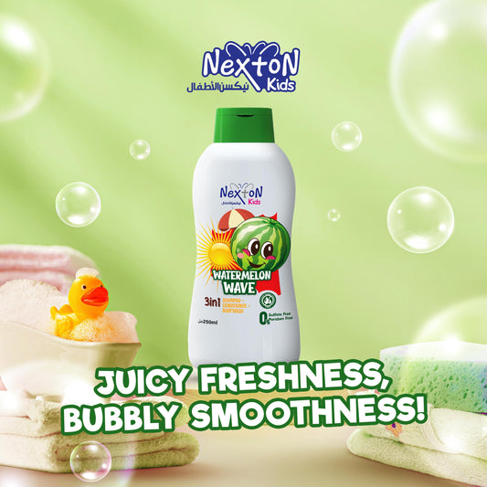 Nexton kids shampoo 3 in 1 250ml (Water Melon)