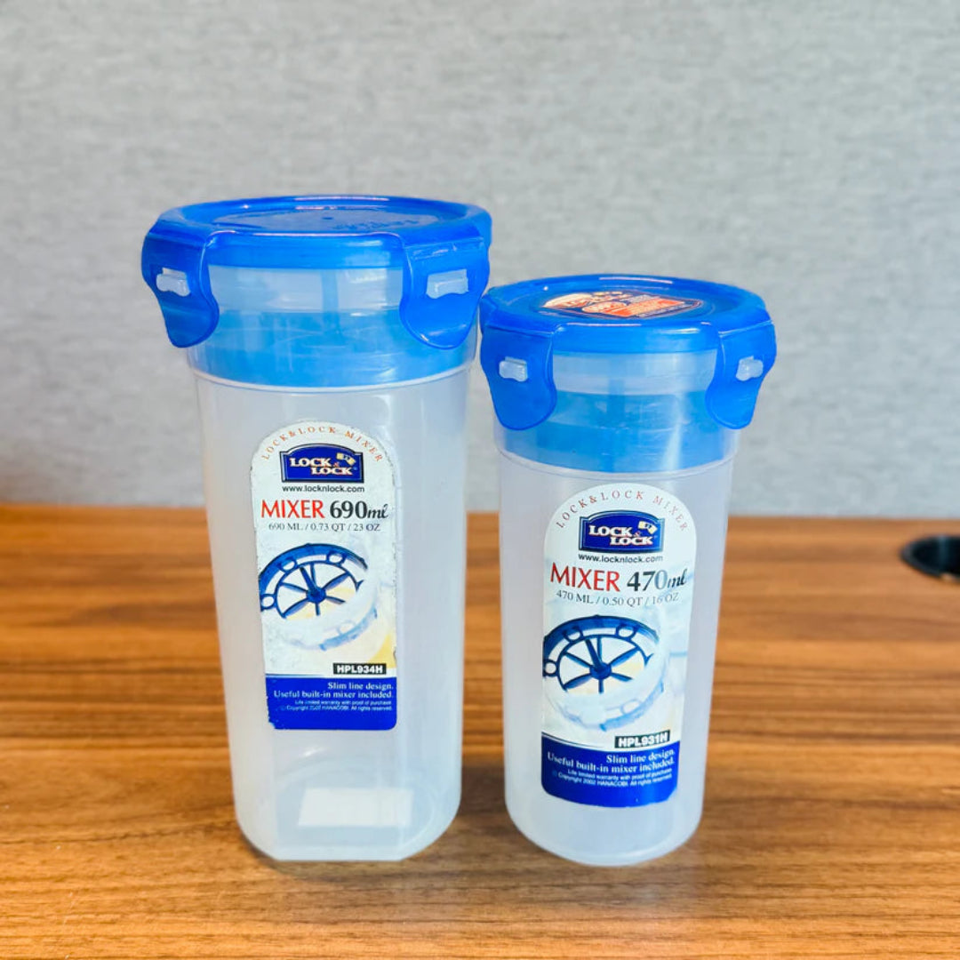 ROUND TALL FOOD CONTAINER 690ML W/Mixer(One Touch) LHPL934N