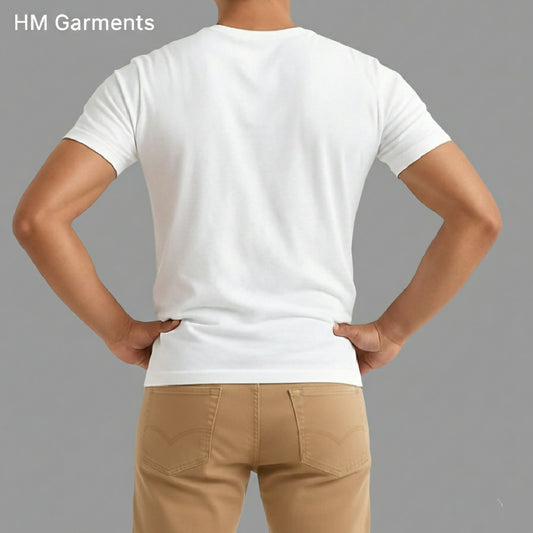 Premium White Half Sleeve Vest Pack of 3 Combed Cotton