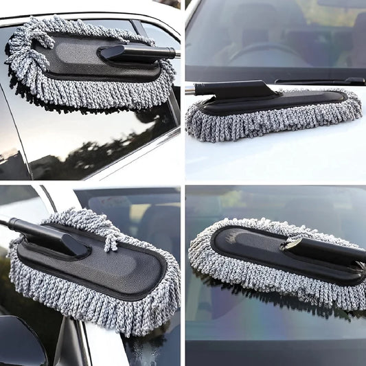 Telescopic Microfiber Car Duster with Long Handle