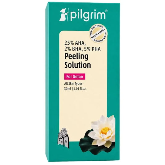Pilgrim Peeling Solution Weekend Facial Peel for Deep Cleansing Exfoliation Radiant Even Toned Skin For Men Women 30ml