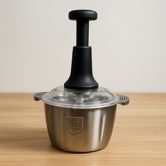 2 0Litre 4 Blades Premium Quality Meat and Vegetable Push Chopper with Stainless Steel Bowl