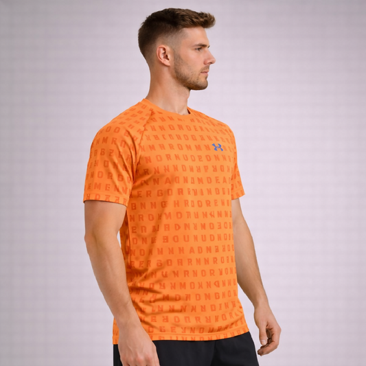 Mens Dry Fit Performance T Shirt Orange