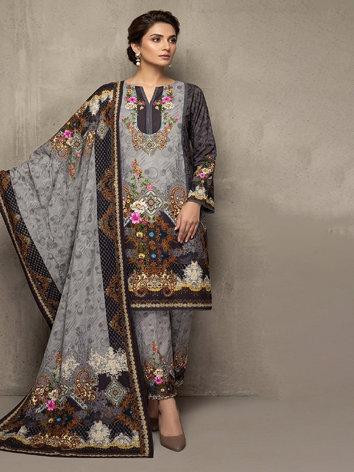 3Pcs Unstitched Marhaba Vol 01 Design 05