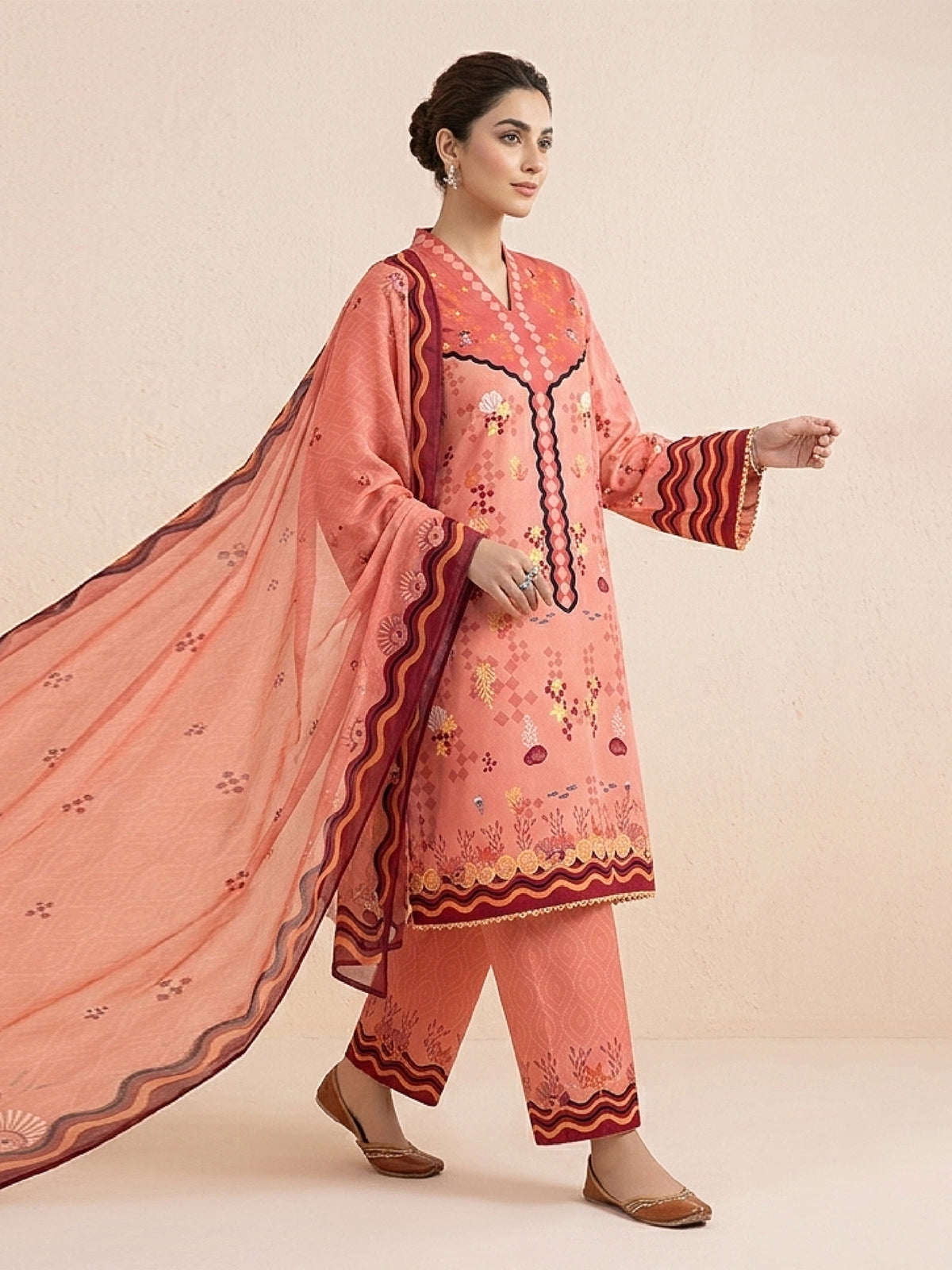 3Pcs Unstitched Marhaba Vol 02 Design 08