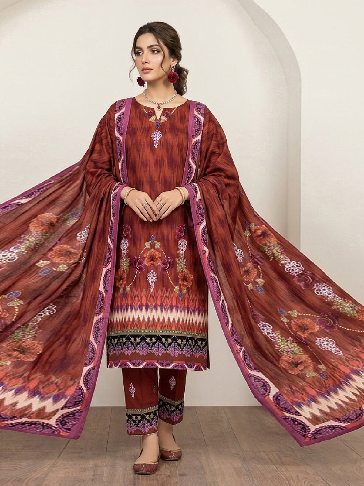 3Pcs Unstitched Marhaba Vol 03 Design 03