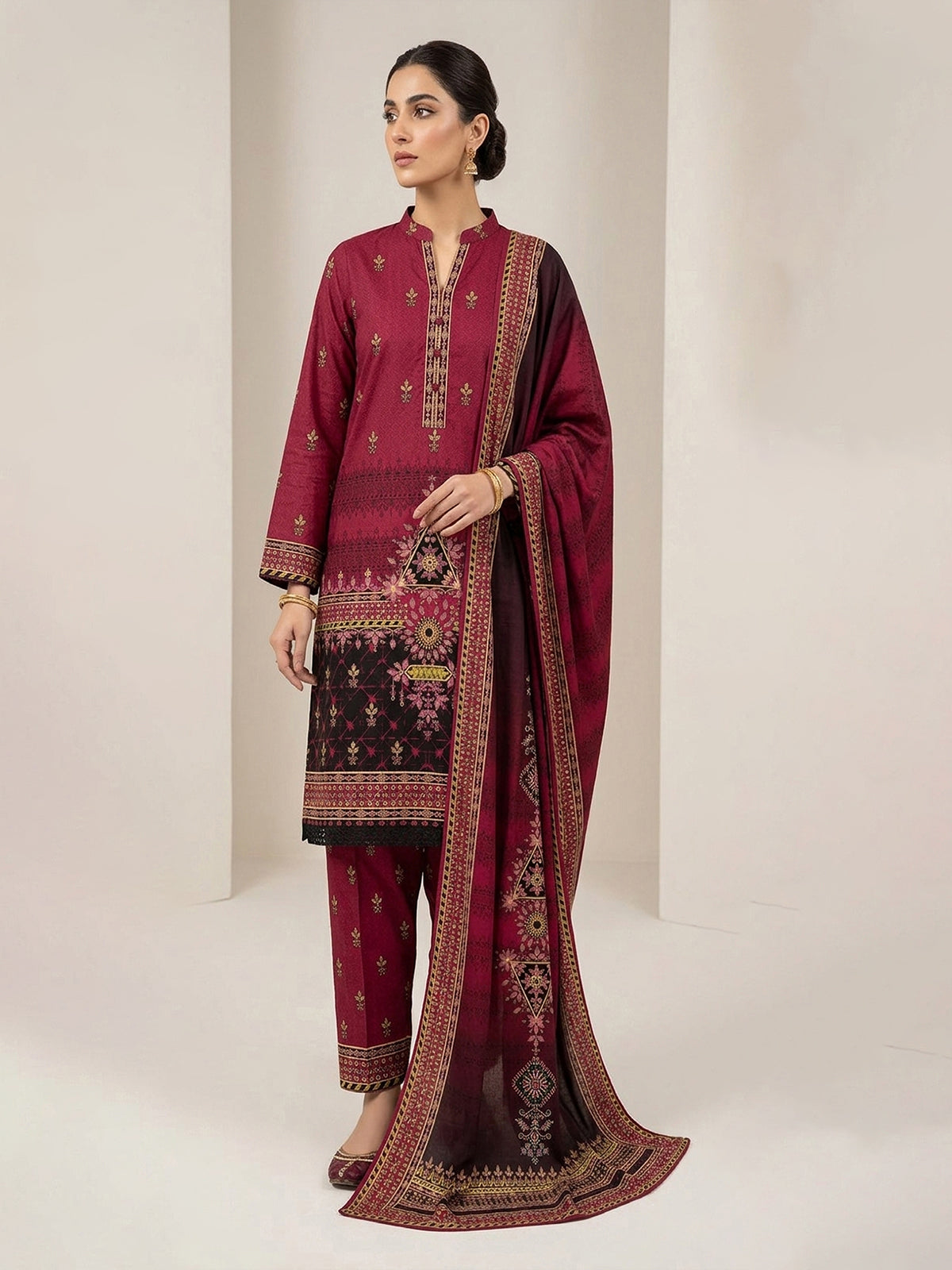 3Pcs Unstitched Marhaba Vol 03 Design 08