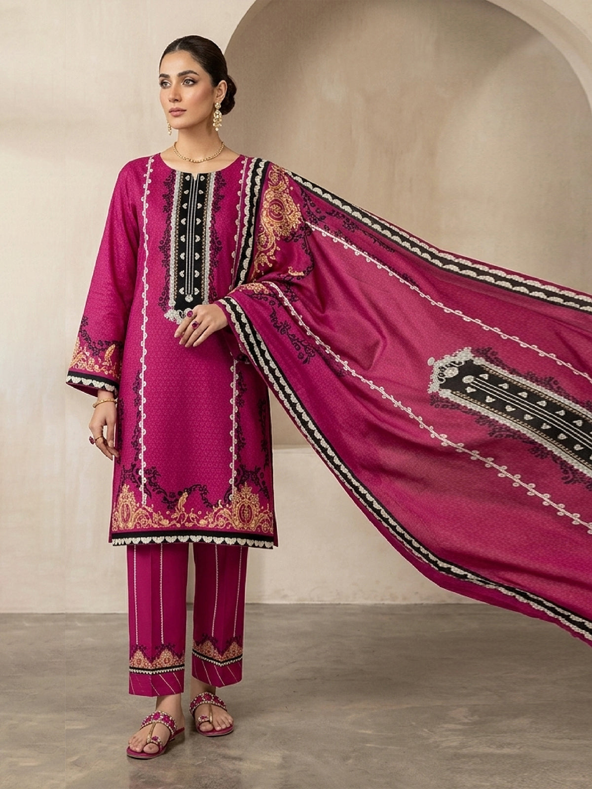 3Pcs Unstitched Marhaba Vol 04 Design 05