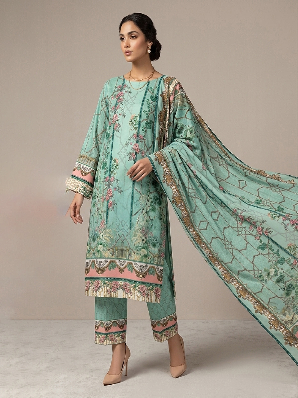 3Pcs Unstitched Marhaba Vol 04 Design 07