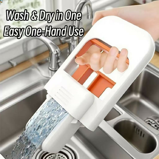 Foldable Mini Mop - Portable Desktop Wet and Dry Cleaning Mop - Self-Squeezing