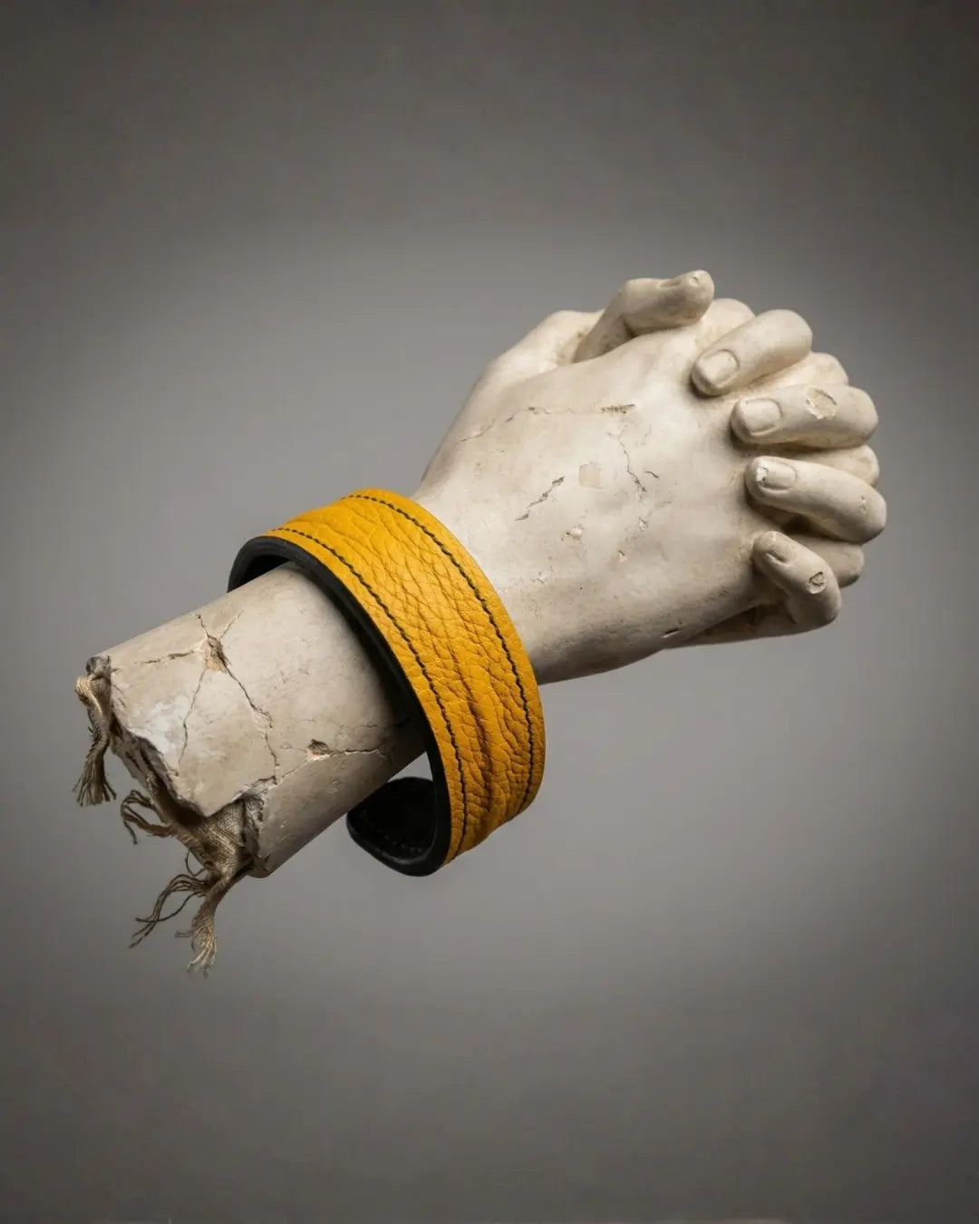 The Grit - Mustard Yellow - Kara Style Leather Bracelet / Leather Cuff