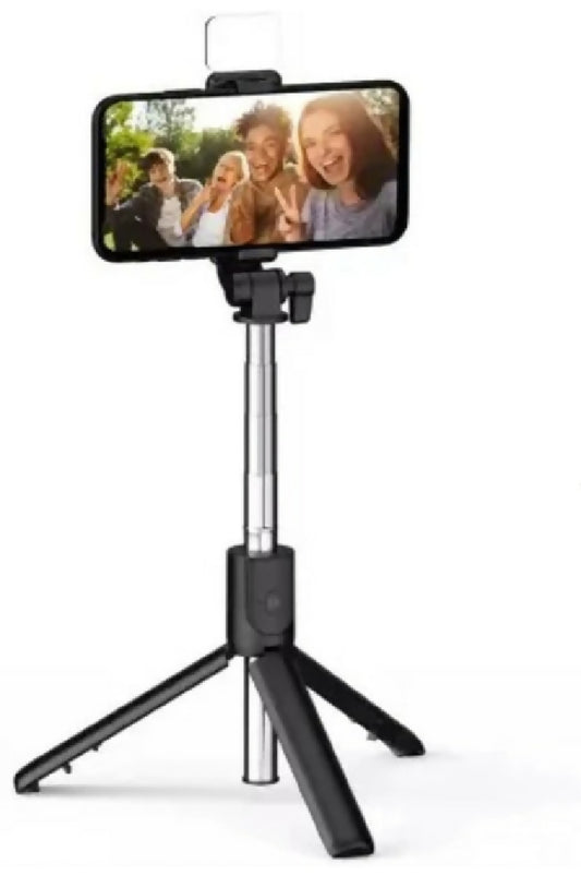 BLUKS BX310 3 in 1 Tripod Stand Selfie Stick with light and with Bluetooth Remote