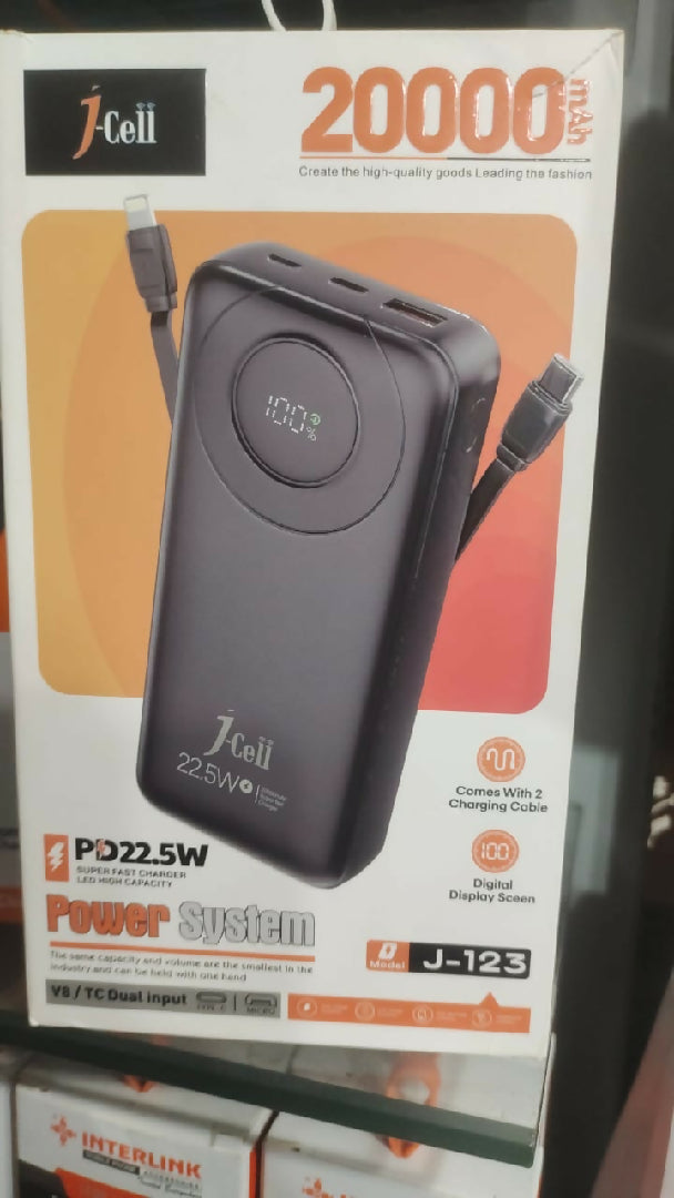 J-Cell 20000mAh Power Bank PD Super Fast Charging