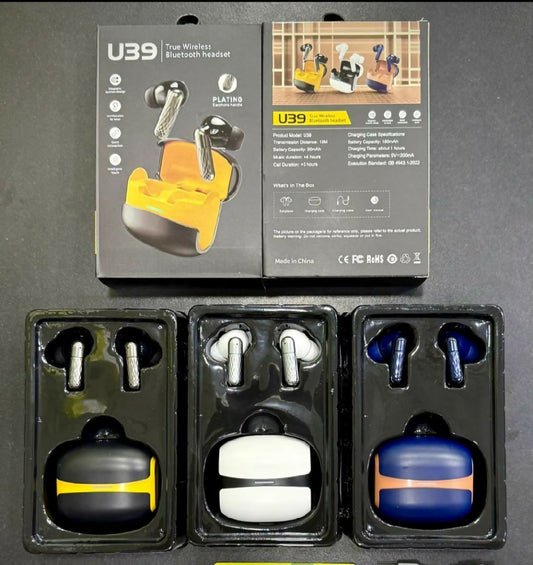 U39 Wireless Earbuds Deep Bass And ENC Type C Charging
