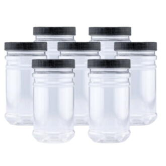 PACK OF 6 SLIM JARS 340 ML - BLACK