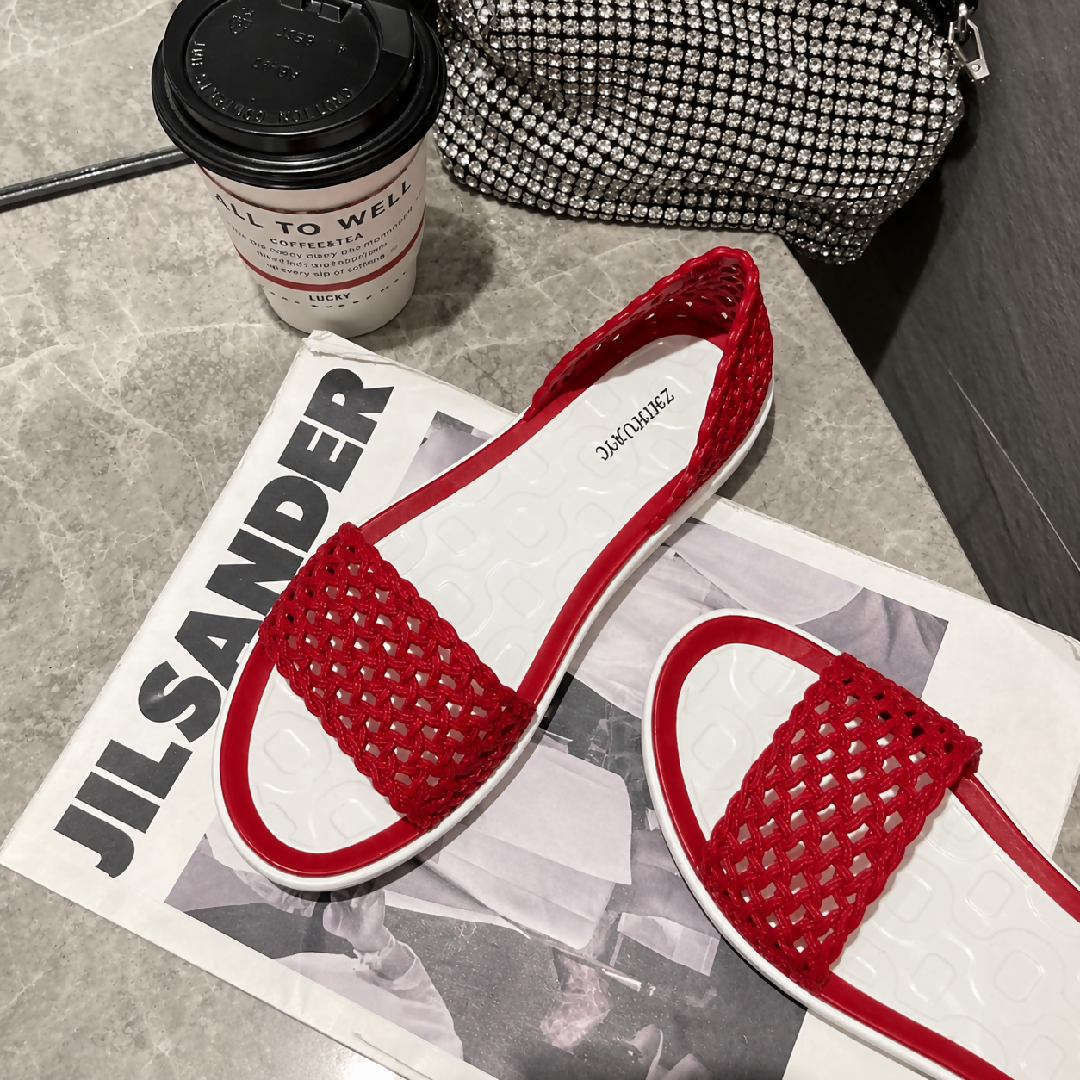 Korean Rubber Chic Net Comfort Sandals