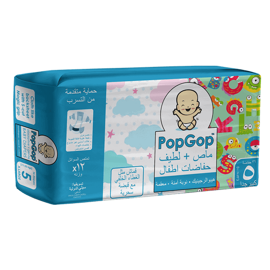 PopGop Baby Diapers Extra Large (Size 5) (36 Pcs) - Stockist.pk