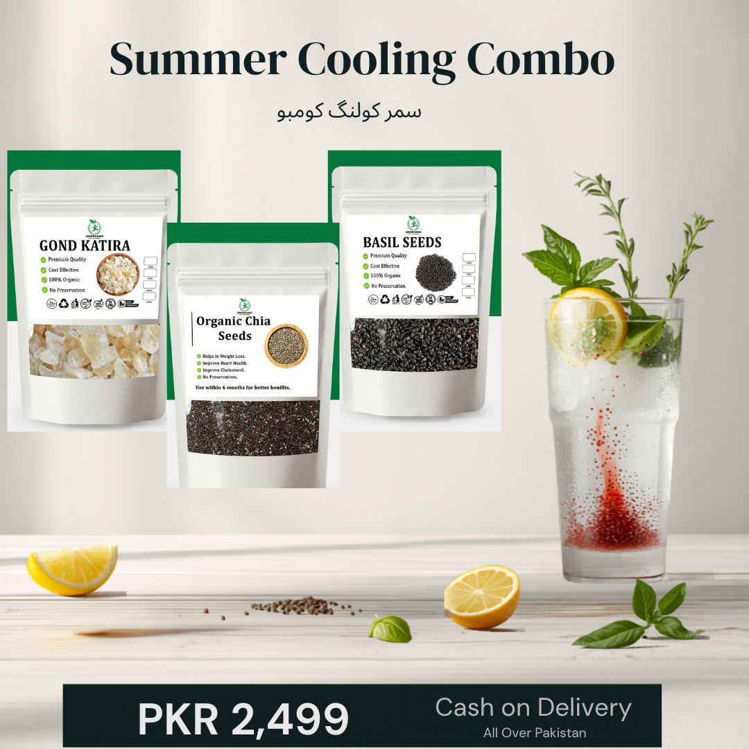 Summer Cooling Combo – Chia Seeds + Gond Katira + Tukh Malanga