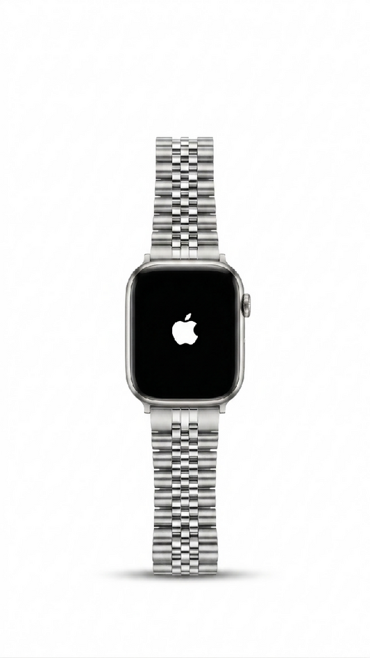Apple Logo Smart Watch Series Dial with Stainless Steel 5-Link Premium And Luxury