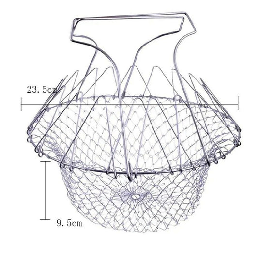 Vegetable Frying Foldable Strainer Chef Basket 12 IN 1