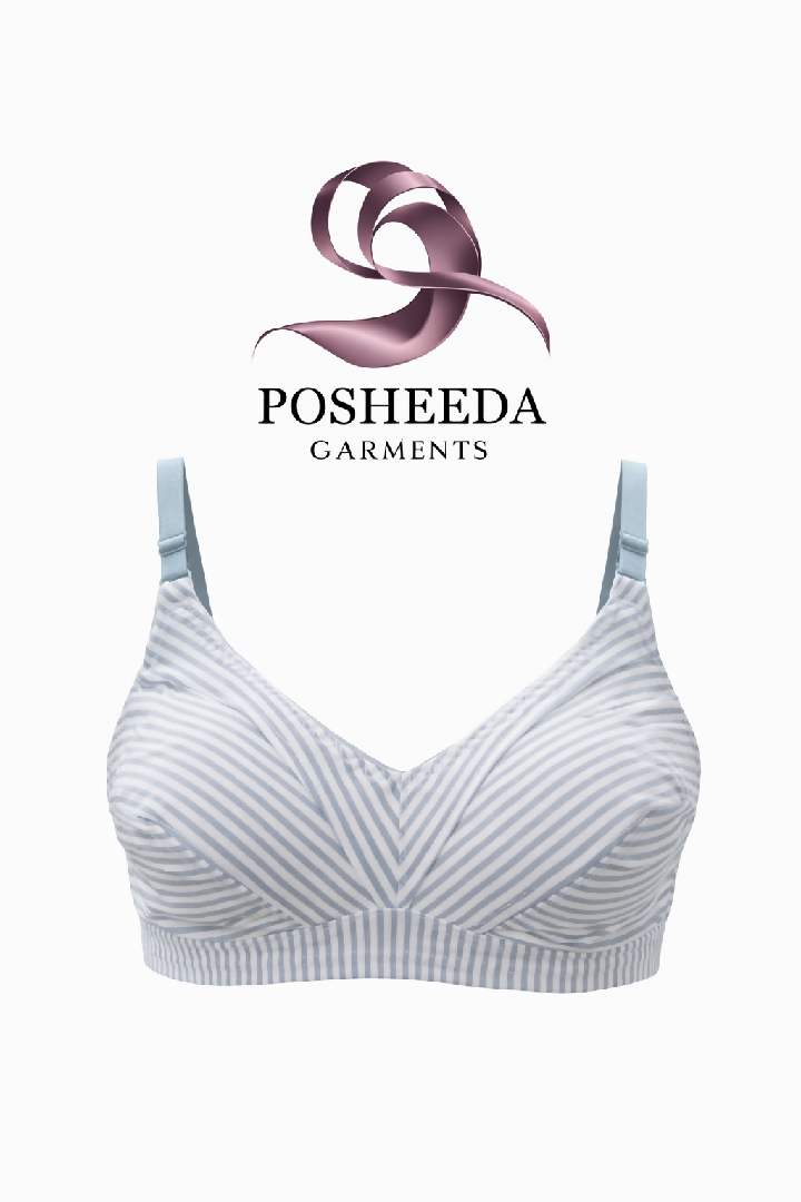 Pack of 2 Premium Comfort Striped Bra Perfect Fit for Everyday