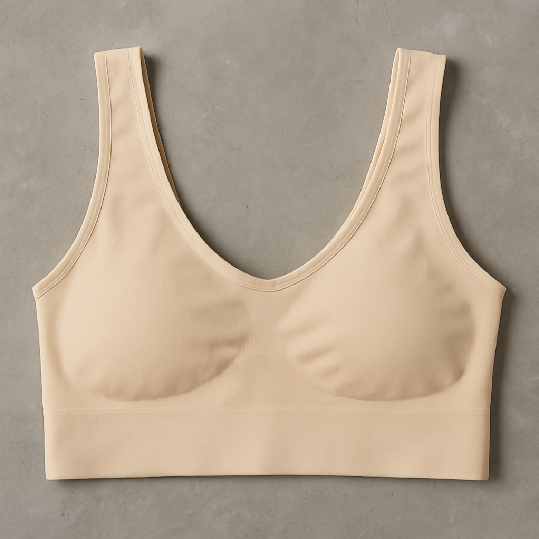 Ladies Air Bra - Soft Jersey Fabric - Plain Non-Padded Design - Comfortable Lightweight Everyday Wear Lingerie in Skin Color - Stretchable Size