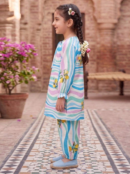 RWS-0001, Light Blue Digital Print 2 Pcs
