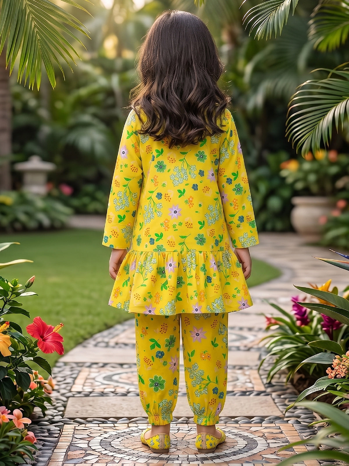 RWS-0003, Vibrant Lemon Digital Print 2 Pcs