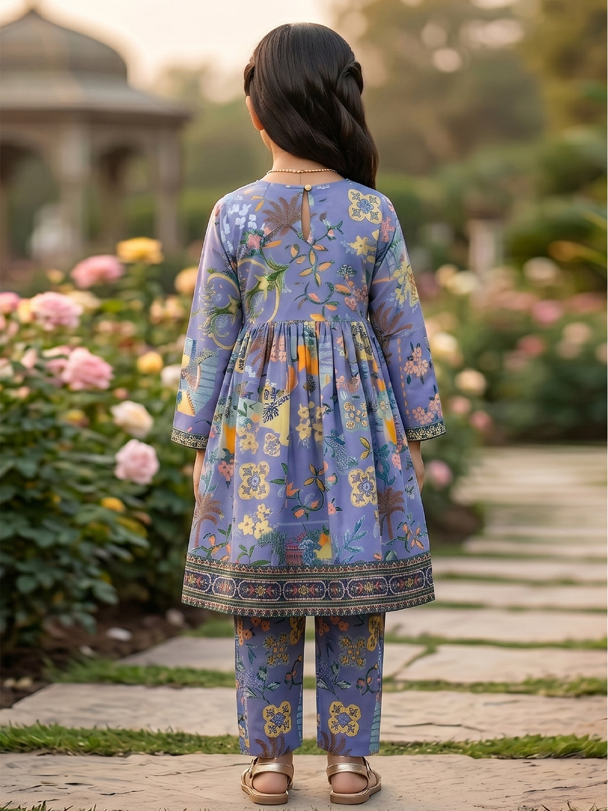 RWS-0007, vibrant blue Digital Print 2 Pcs