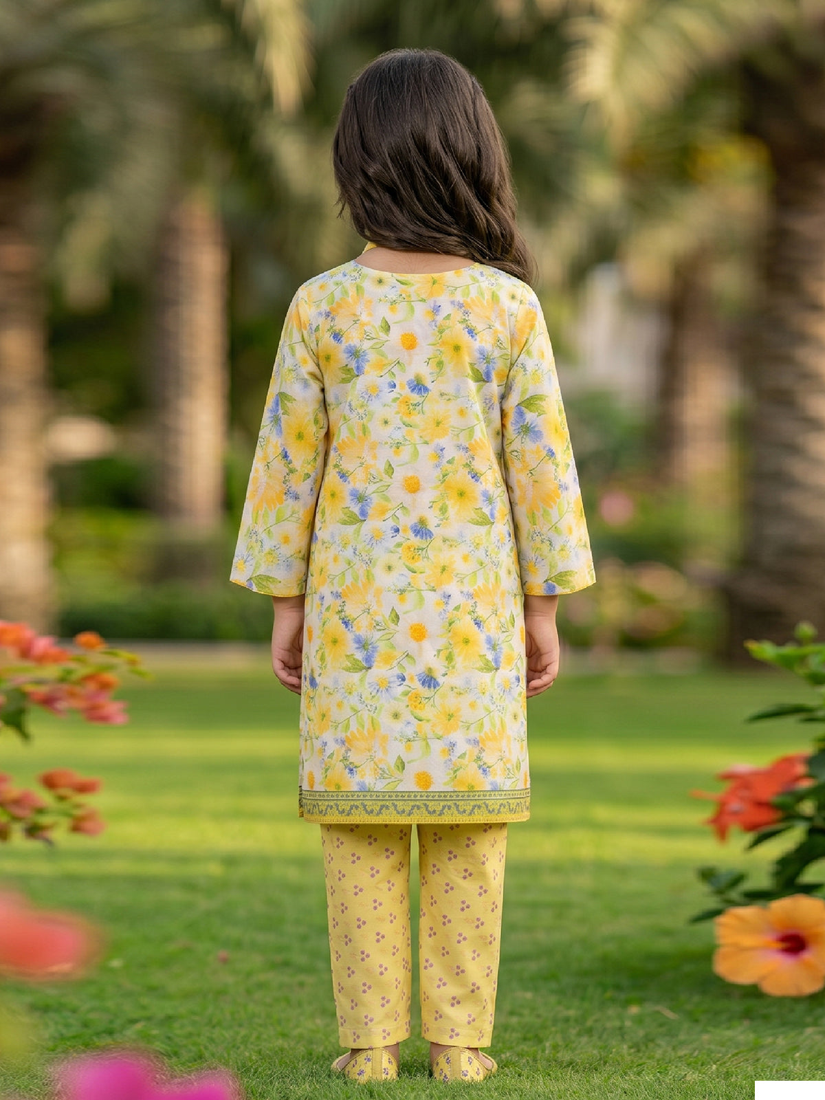 RWS-0015, Sunshine Yellow Digital Print 2 Pcs