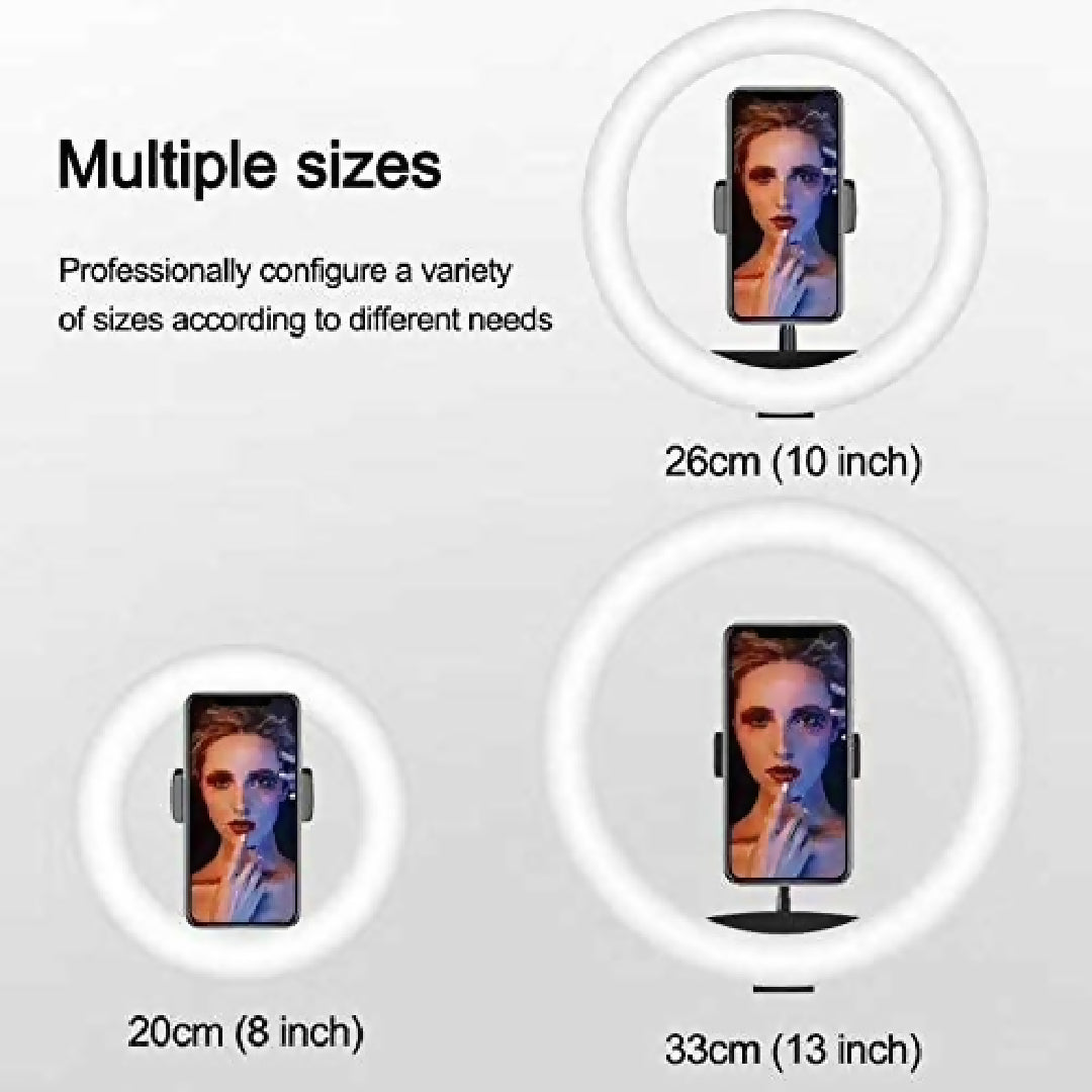 26Cm MJ26 102 RGB Led Soft Ring Light Soft Ring Light with Lighting and Smart Phone Holder