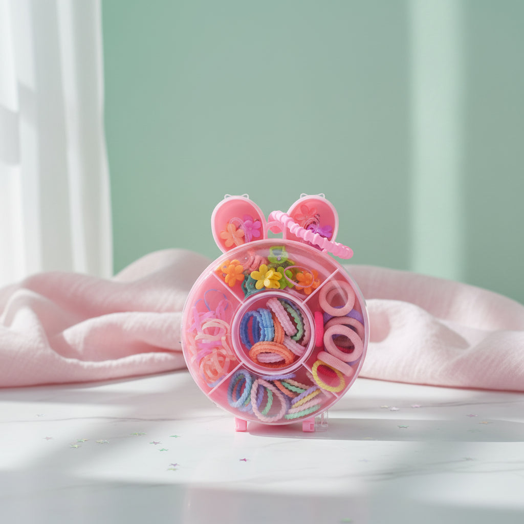 Round Box Hair Accessories 5 in 1