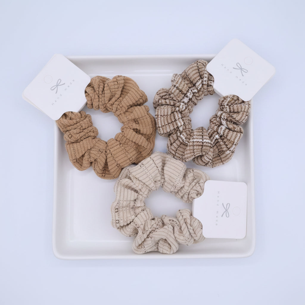 Hair Knot Line Pattern Brown Series Pack of 3