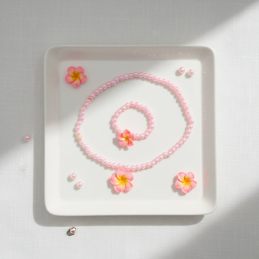 Small Pearl and Flower Necklaces