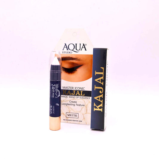 AQUA MATT LOOK KAJAL WHITE - Long Lasting Eye Pencil for Bright Bold Definition