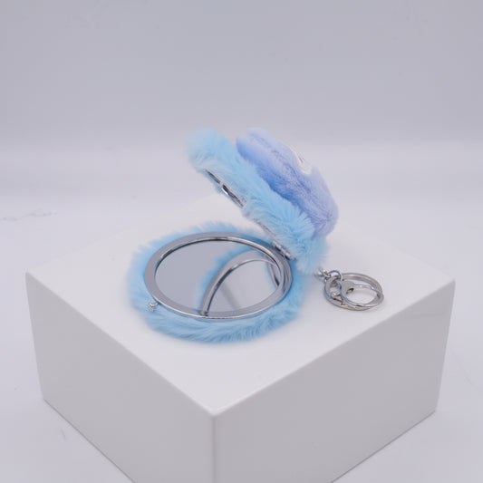 Small Purse Fur Keychain Baby Blue
